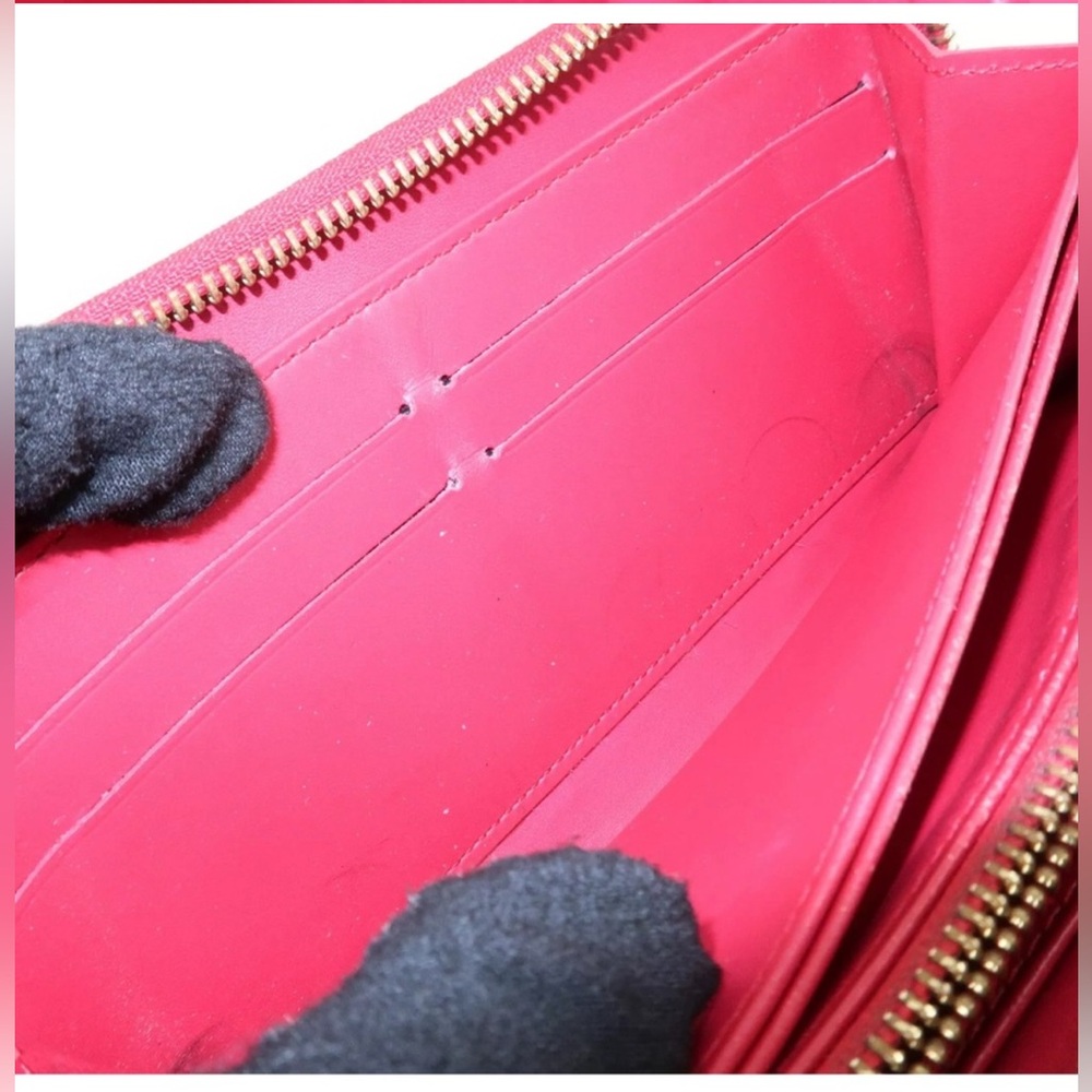 Louis Vuitton Limited Edition Monogram Vernis Rose-Indien Red/Purple Wallet - Picture 8 of 11